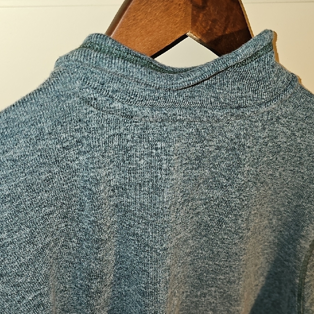 GAP- Men's 1/4 Zip-Up Sweater Cozy Knit/heather-Green SIZE XL - Picture 7 of 8